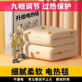 一件代发电热毯单人双人双控防水定时自动断电调温电褥子萌宠家用