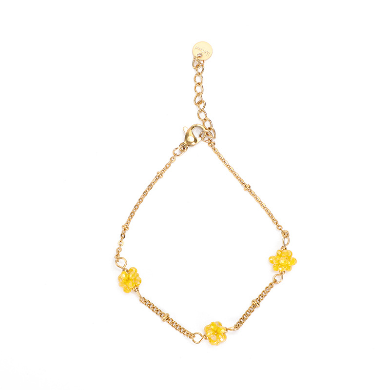 5g Weight Bracelets Classification 304 Stainless Steel Chain Material cable chain Chain Type 1 Piece Quantity Holiday, Daily Occasion 304 Stainless Steel, Artificial Crystal Material Flower Pattern All Seasons Season Women's Gender Plating Design Sweet, Classic Style Style Sweet Classic Style Flower 304 Stainless Steel Artificial Crystal Cable Chain Bracelets In Bulk 11