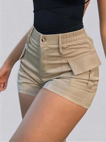 Women's Solid Color Cargo Shorts Casual Fashion Pocket