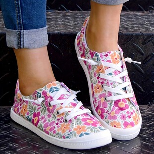 N 17460 Women's Casual Floral Fabric Shoes Ů���Ь