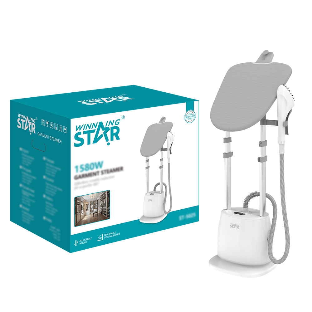 Estrella ganadora transfronteriza estándar británico estándar europeo hogar planchar ropa doble varilla vertical de vapor hierro colgando máquina de planchar image 1
