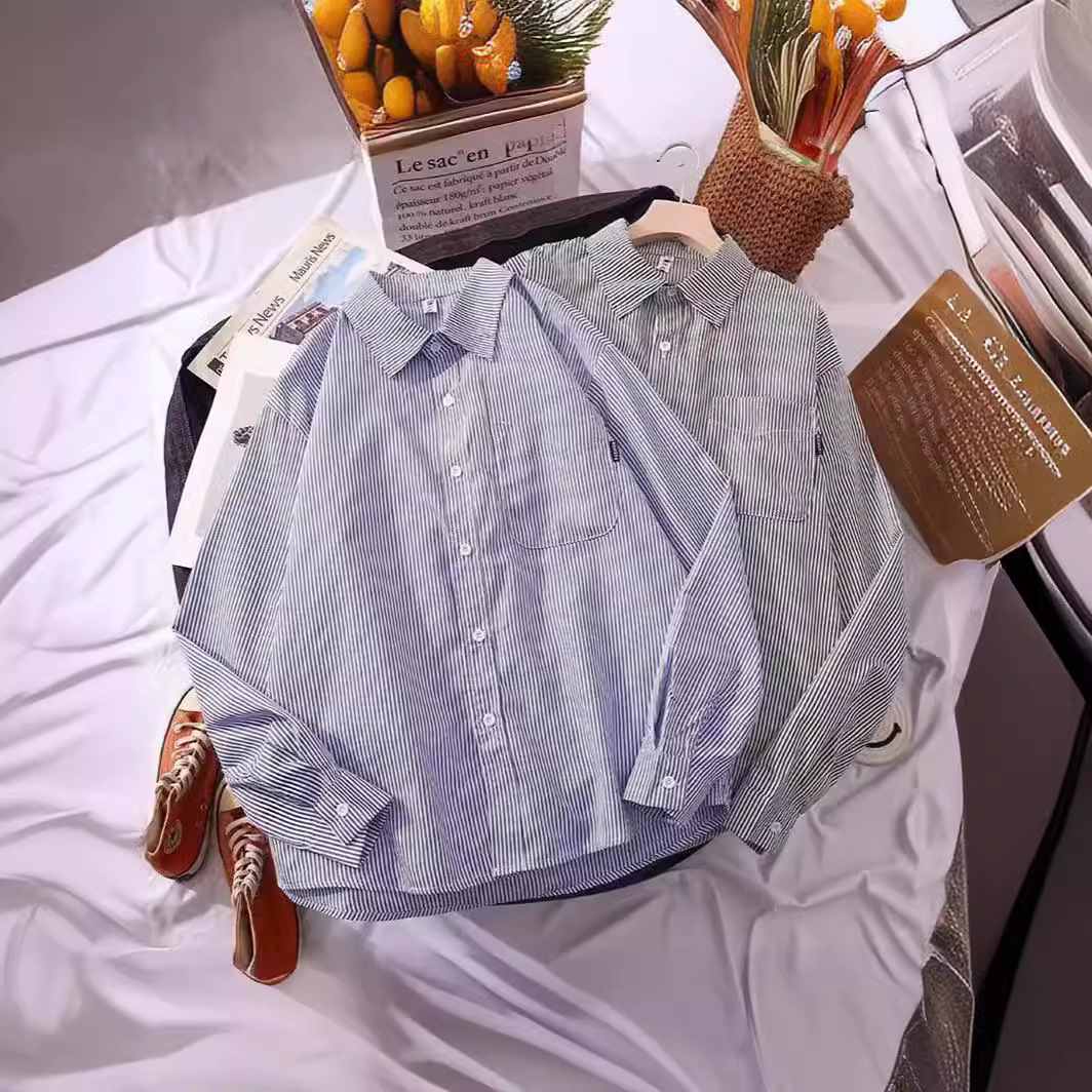 Japanese retro classic spring shirt