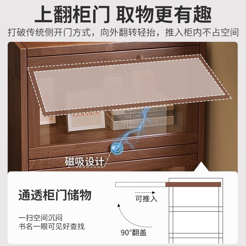 Mesita de noche de madera maciza Estilo retro americano Dormitorio junto a la cama Gabinete de almacenamiento multicapa para el hogar Estante con grietas