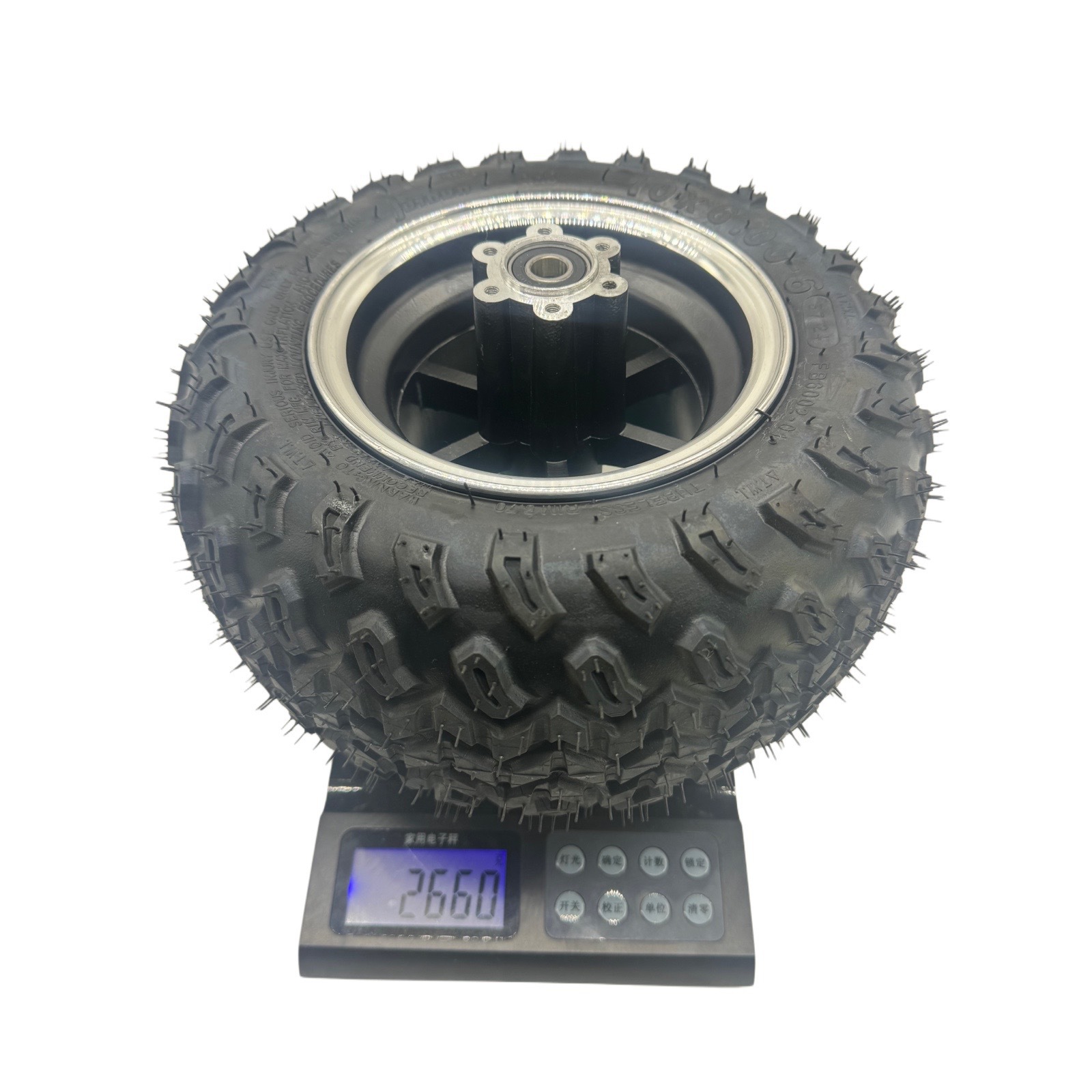 Small Harley 10X6.00-6 Vacuum Off-Road Tubeless Tire Brake Disc Wheel 12mm Axle Hole 10inch