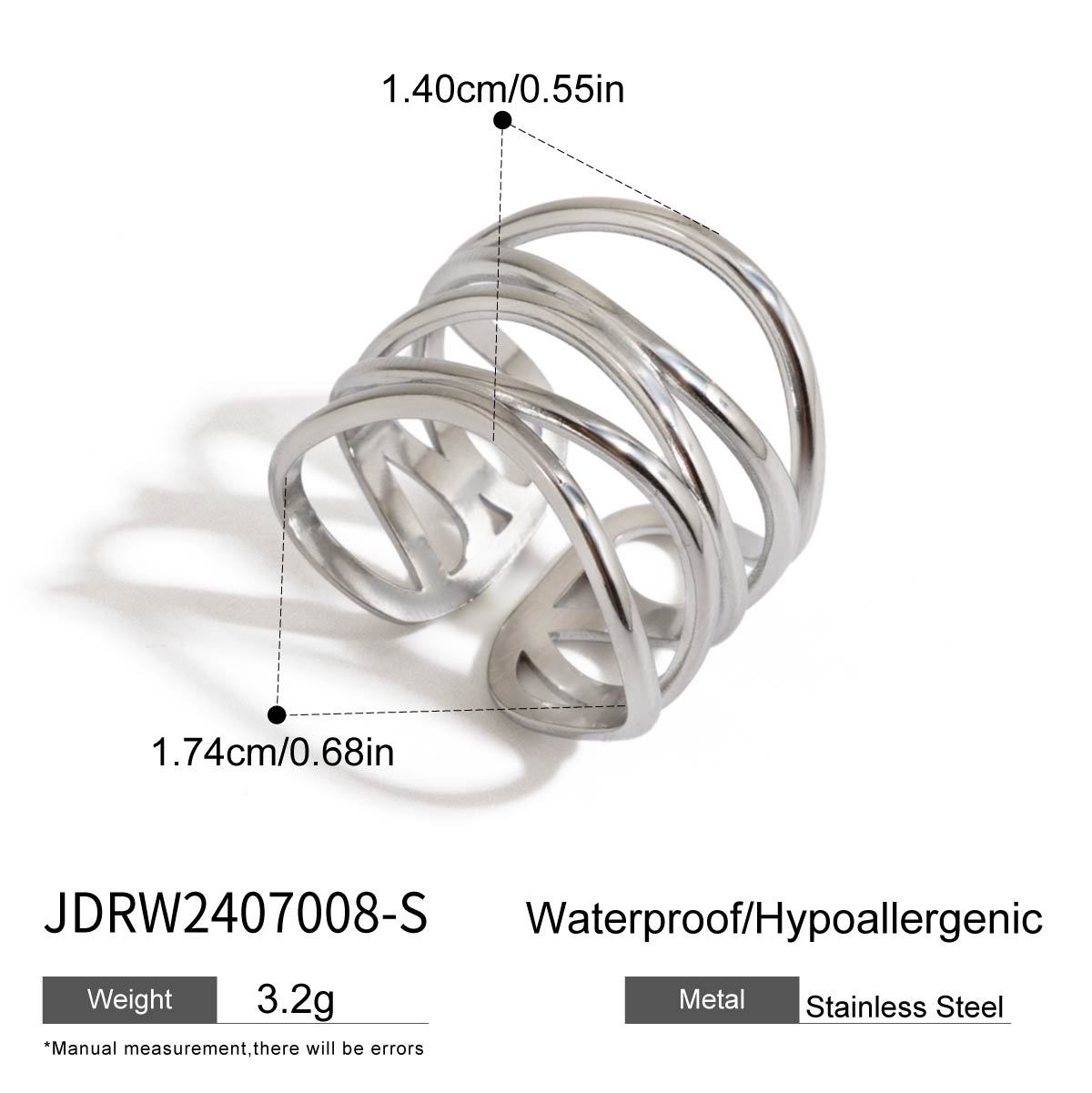 Jieding anillo europeo y americano, acero de titanio, joyas que no se desvanece, lujo ligero, anillos de alta calidad, joyas de acero inoxidable, anillos transfronterizos