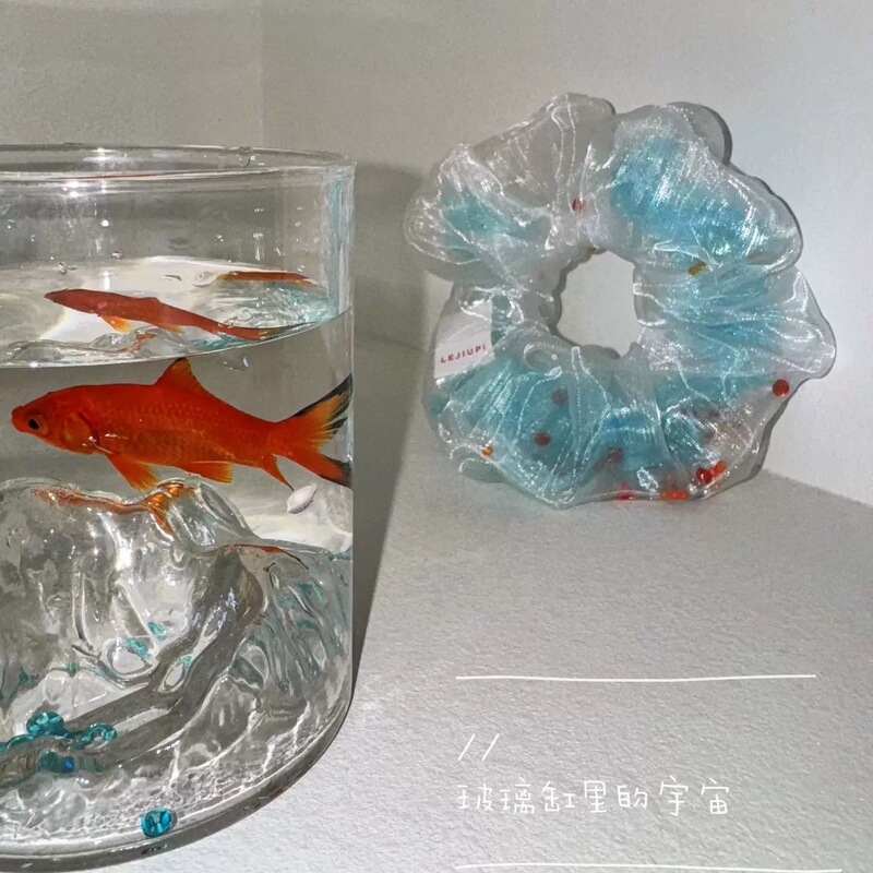 光影金魚 ~ 韓系夏の雰囲気感青系ネット糸の透き通った高級感があります。|undefined