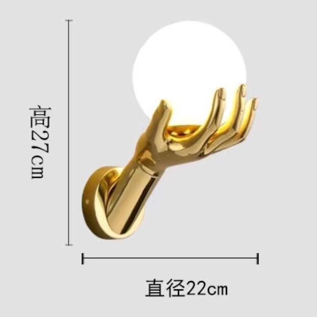 Sala de estar red roja lámpara de cabeza nórdica moderna lámpara de cama de brazo dorado personalidad cama de lámpara de pared hotel