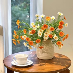 小さいデイジーのシミュレーションの花の造花は客間の食卓の玄関を飾って花のテレビの戸棚の斗の戸棚の絹の花の芸の置物を飾ります。