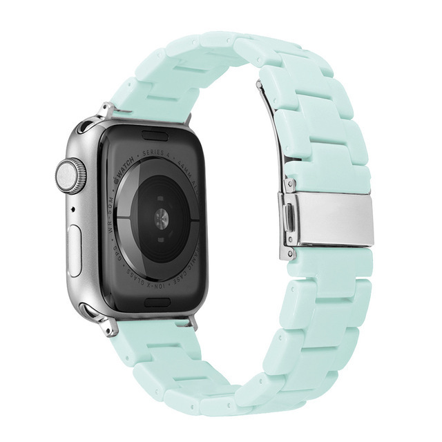 Aplicable a Huawei Samsung tres correa de reloj de plástico arco iris sólido correa de reloj de plástico Apple iwatch