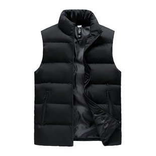 Cross-Border Plus Size Men's Vest New 2025 Korean Style Trendy down Vest Autumn and Winter Waistcoat Warm Vest Jacket