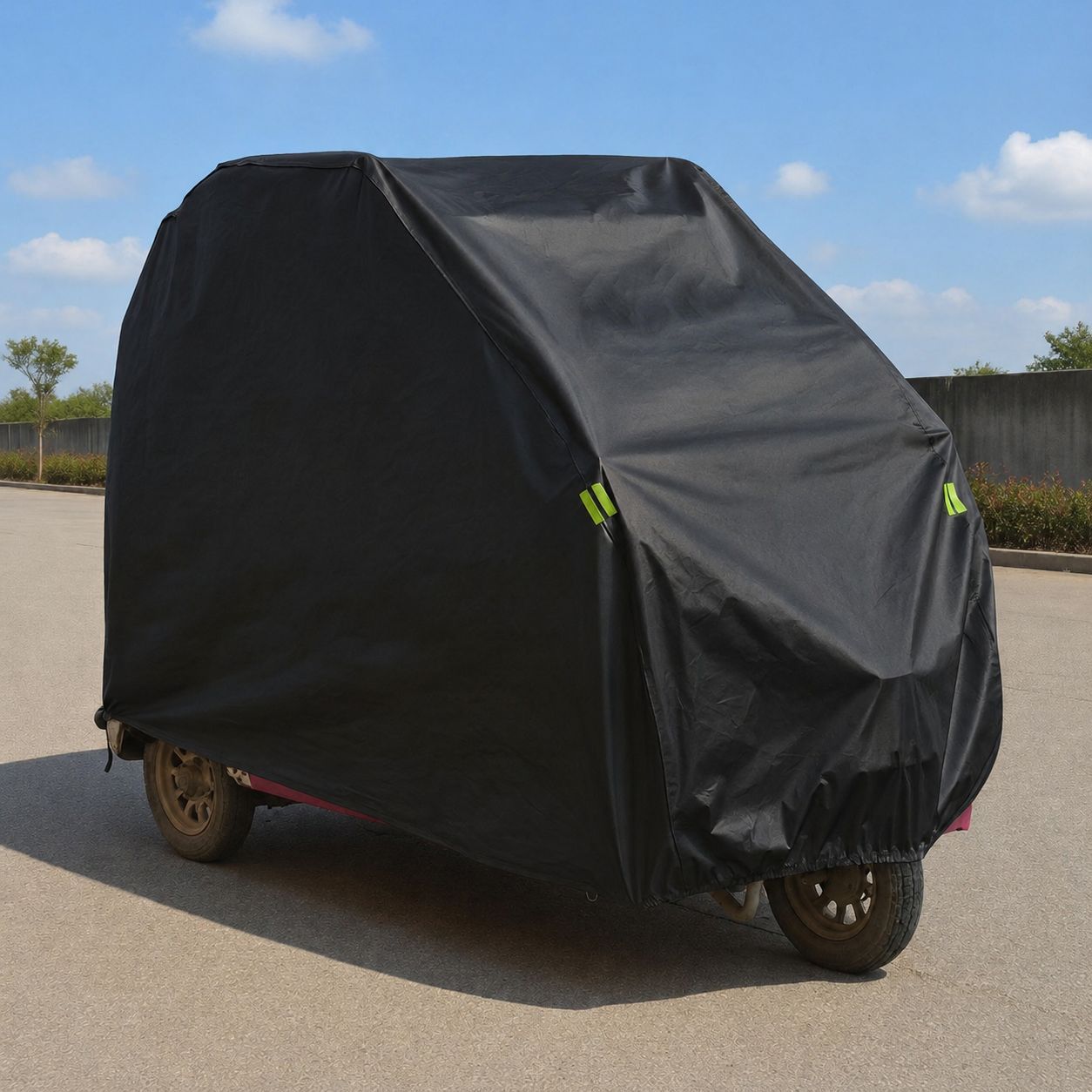 Cross-Border Oxford Cloth Electric Tricycle Cover, New Model, Snow-Proof, Waterproof, Sun-Proof, Heat-Insulating, Sunshade, Four-Wheel Motorcycle Cover