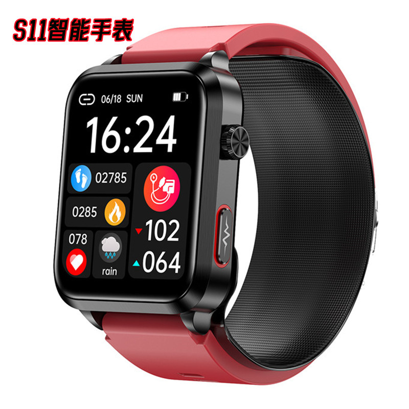 Cross-border S11 smart watch air pump blood pressure monitoring sports watch ECG ECG Health Watch voice call