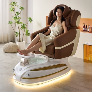 New Luxury Electric Massage Foot Bath Chair Foot Massage Head and Hand Massage Manicure and Eyelashes Multifunctional Foot Bath Sofa