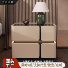 整装新款床头柜个性创意实木轻奢高级感卧室家用加宽60cm床边柜子