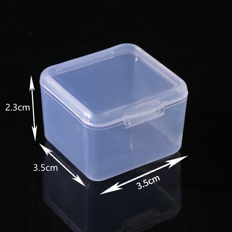 小さな pp 正方形透明 Guka DIY 文具プラスチック包装箱マニキュア漁具収納ボックス電子アクセサリーボックス|undefined