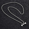 Dumbbells, fashionable necklace, men's chain for gym for beloved, pendant, European style