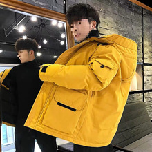 羽绒服男2025冬季新款潮流帅气短款学生工装轻薄加厚冬装男士外套