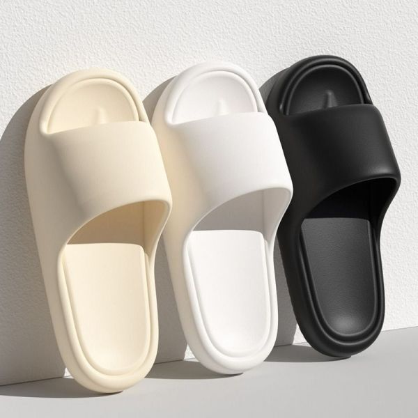 Qidashun 2024 New Home Slippers Summer Men and Women Couple Indoor Slippers Wear-resistant EVA Bathroom Slippers
