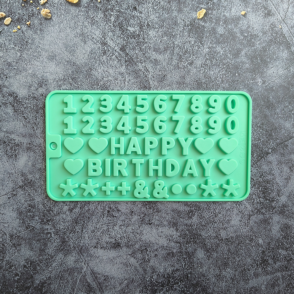 Chocolate digital 458 molde de silicona fondant galleta digital molde de forma de caramelo herramienta de horneado de bricolaje