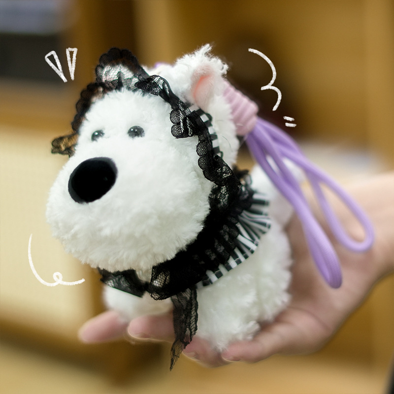 Todo el mundo explotó la red de disfraz West Highland pegatilla cachorro adornos adornos tiendas de regalos caja ciega cabina