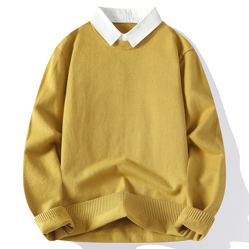 Fashionable Young Men's Casual Pullover Knitwear Zero Degree---New Daily Work Clothing Style