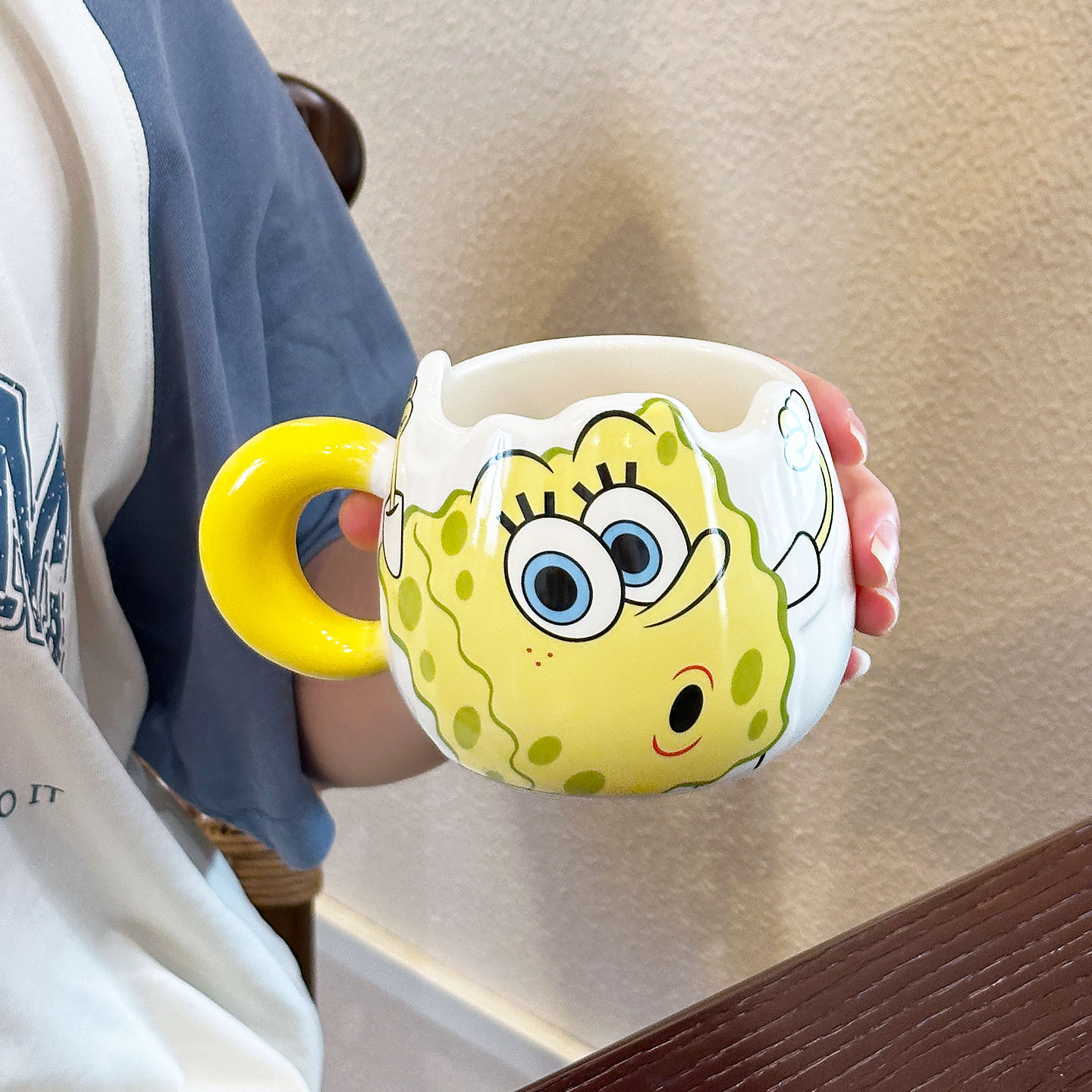 SpongeBob cerámica taza de agua de pareja taza de regalo de cumpleaños de alta calidad de la oficina de agua potable doméstica