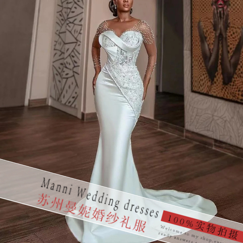 2024 Amazon New Export Wedding Dress Wholesale African Cross-Border Bride Wedding Mermaid Lace Custom 2024 Amazon New Export Wedding Dress Wholesale African Cross-Border Bride Wedding Mermaid Lace Custom