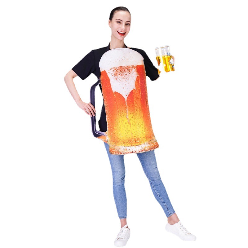 Carnaval traje divertido cerveza Festival ropa hombres y mujeres adultos mismo estilo cerveza etapa rendimiento traje