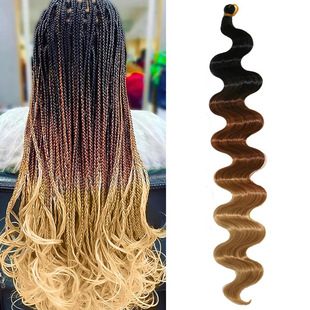 Cross-border Body wave Wig European and American Women's Big Wave Hair Twig Chemical Fiber Knitted Crochet Hair wig