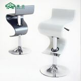 Maigu Nordic Modern Light Luxury Simple Bar Стул Седло Кожа Мягкая сумка Домохозяйство Высокая стул поднимает столовое кресло