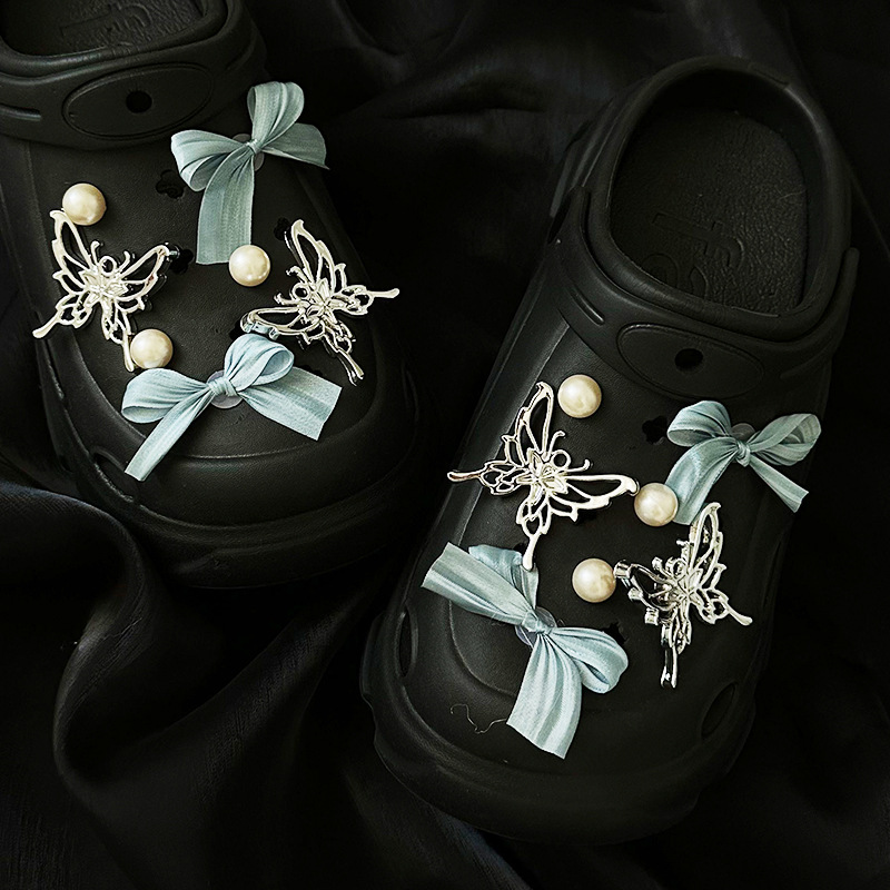 洞靴アクセサリー女性装飾diy靴ボタン智必星靴花靴飾りセットバックルネット赤高級感靴花