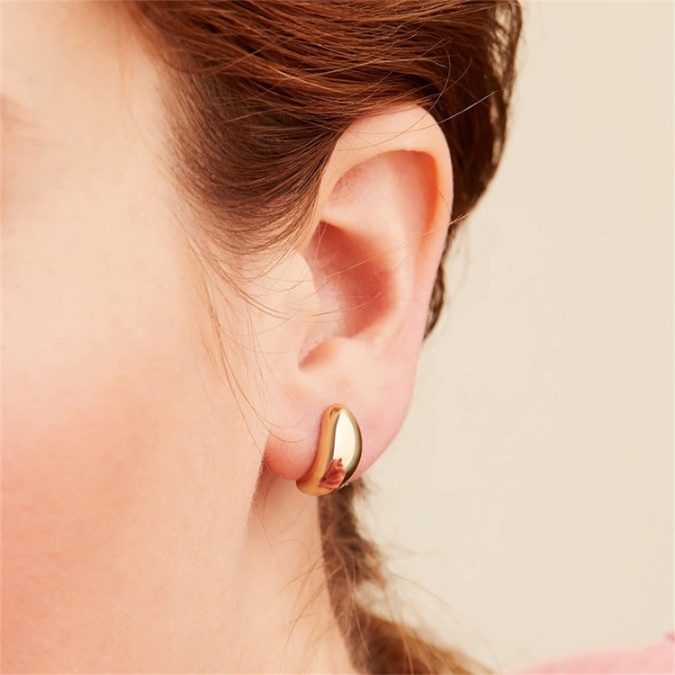 Fashion Geometric Stainless Steel Plating Ear Studs 1 Pair