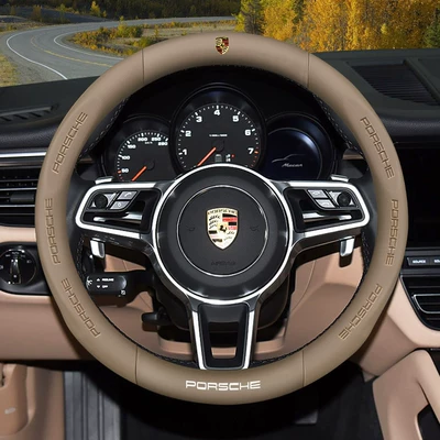 Steering wheel cover, Cayenne Macan Panamera 718 Taycan - exclusively-for-porsche-beige-high-quality-nappa-leather-default