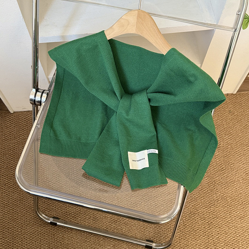 Chal de punto de alta calidad, todo fósforo, delgado, cuello falso, nicho, color sólido, estilo occidental, cintura, chal de moda, chaleco pequeño