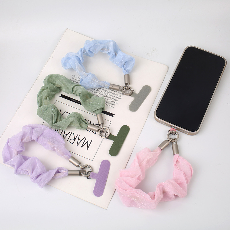 Polyester Mesh Lanyard Wrist Strap Short Anti-Lost Phone Chain Handmade Phone Braided Rope Camera Thumb Strap