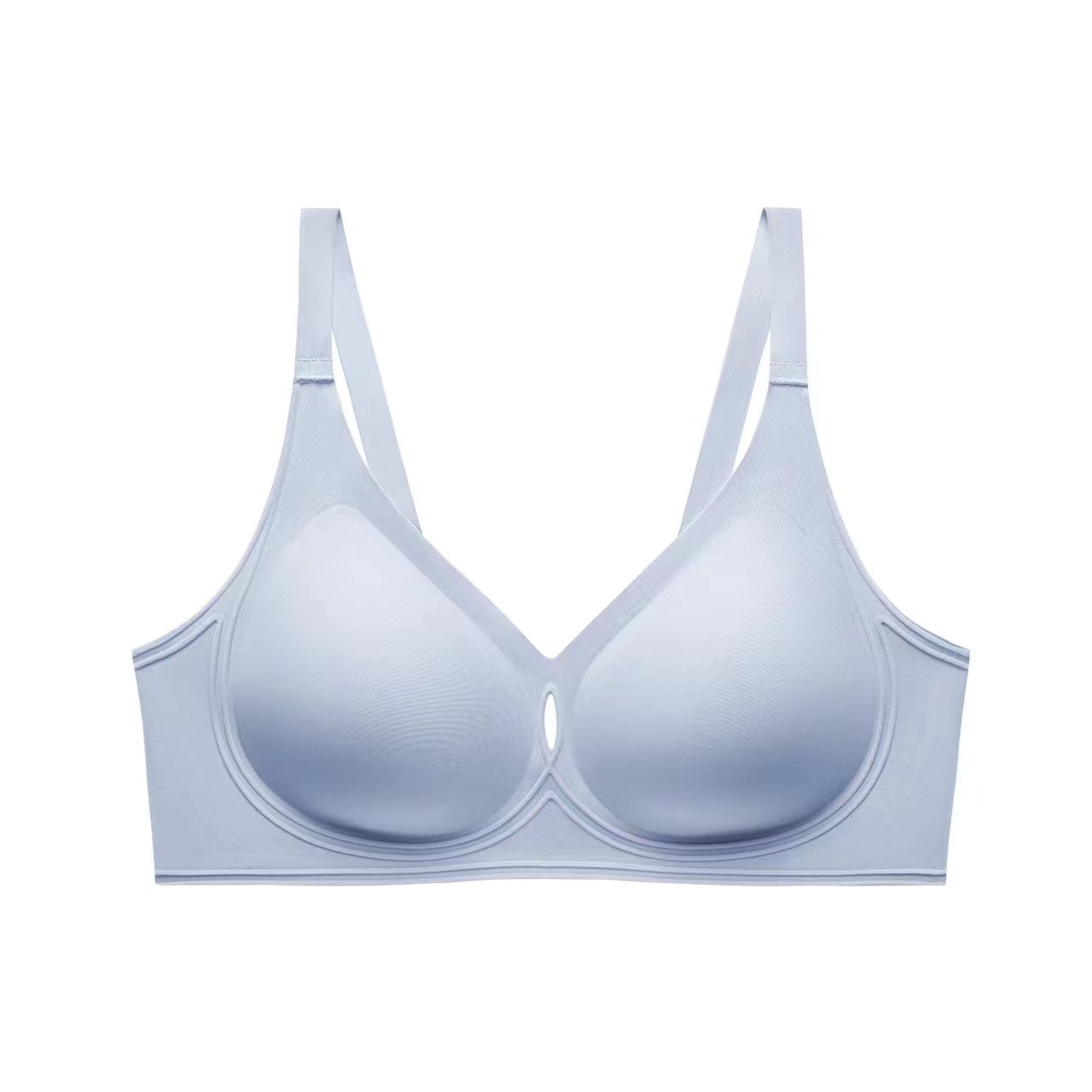 Guangdong Shantou flocado ropa interior sin costuras push up de las mujeres de apoyo suave jalea sujetador de mama sujetador