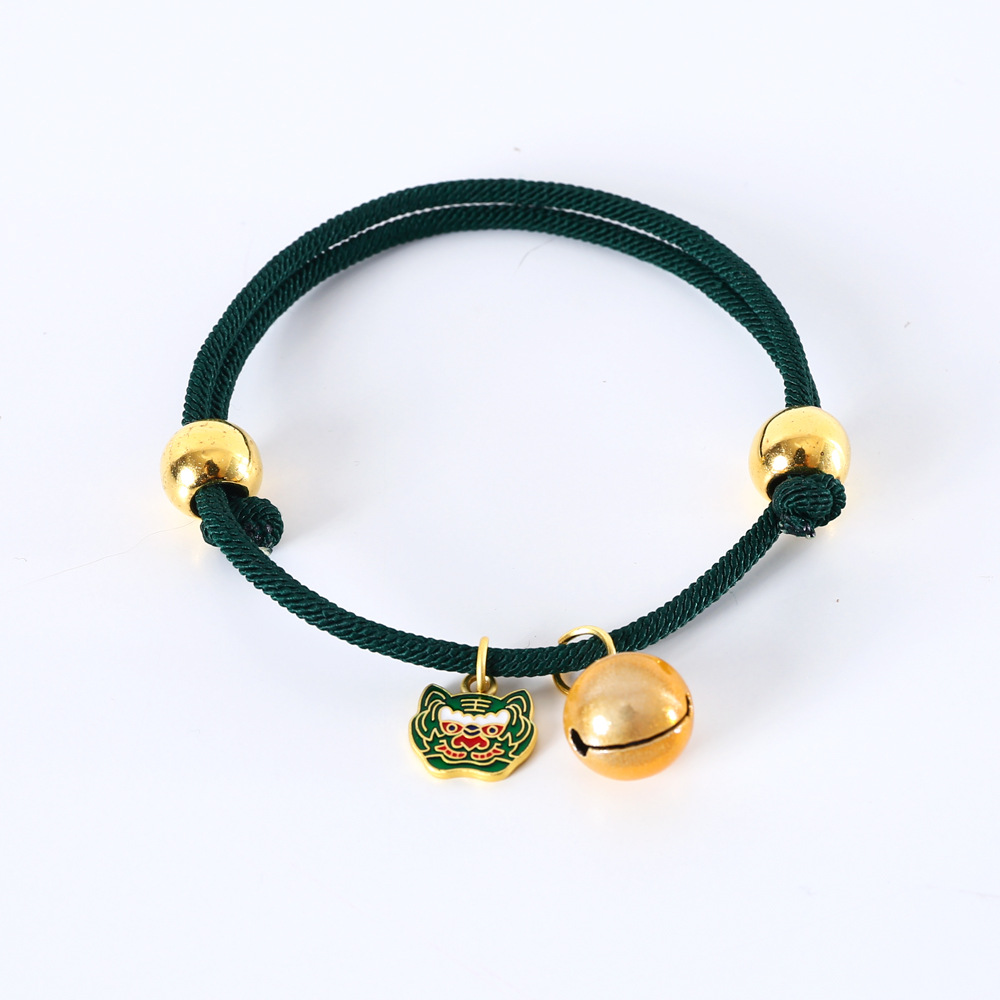 Mascotas gatos de Año Nuevo cuerda roja marca Fu collar de campana ajustable para atraer dinero collar de conejo Teddy accesorios del Festival de Primavera