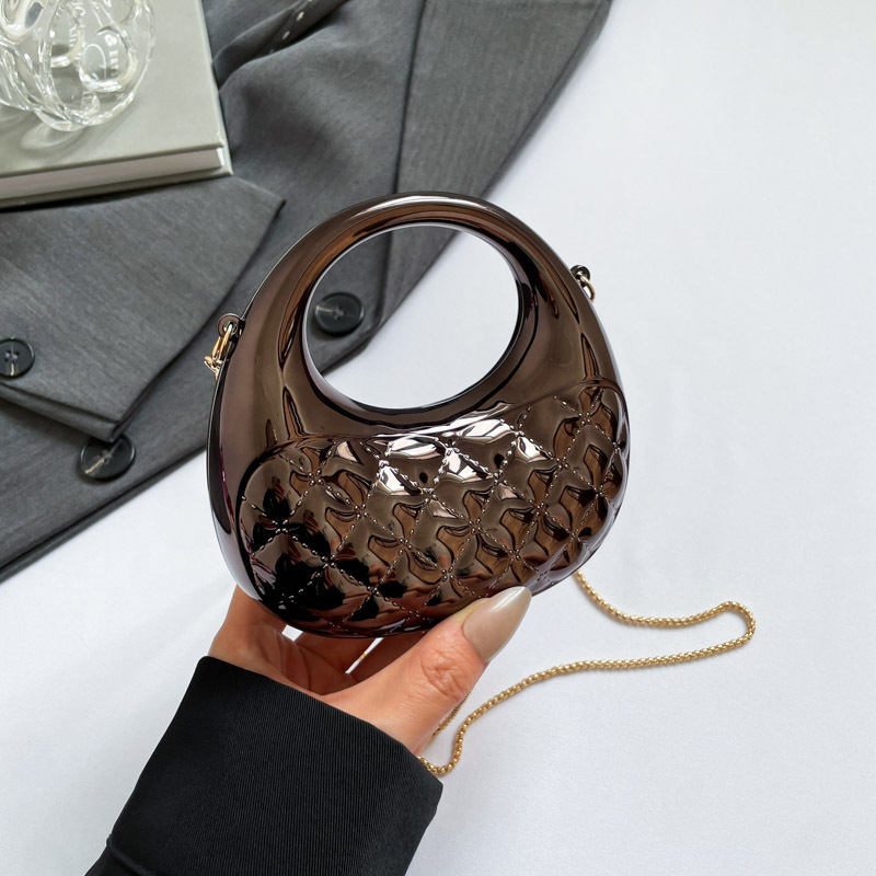 Elegante Gesteppte Dumpling Handtasche Mit Kette Schultertasche_voghion.com