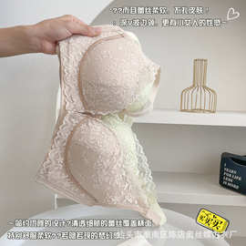 新品哺乳文胸上开扣无钢圈夏季孕妇内衣大码防下垂舒适蕾丝大罩杯