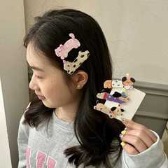 子犬のクリップの女性2025の新しい額の前髪の砕毛のヘアピンのかわいいヘアピンの高品質のサイドクリップのアヒルの口のクリップ