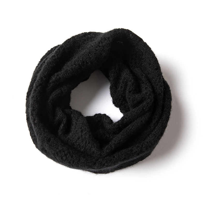 Lekasha cashmere 100% pure cashmere scarf, unisex, knitted, solid color, warm neck warmer for autumn and winter