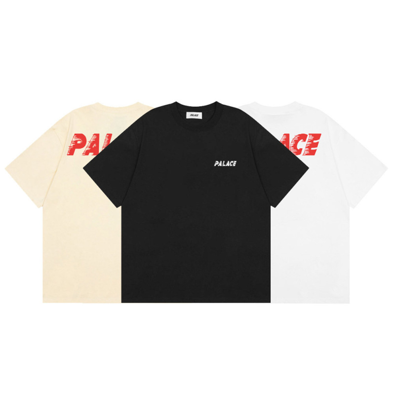 Trendy Brand Palace Classic Model Phantom Letter Limited Edition Large Triangle Logo Print Loose Summer Short-Sleeve T-Shirt