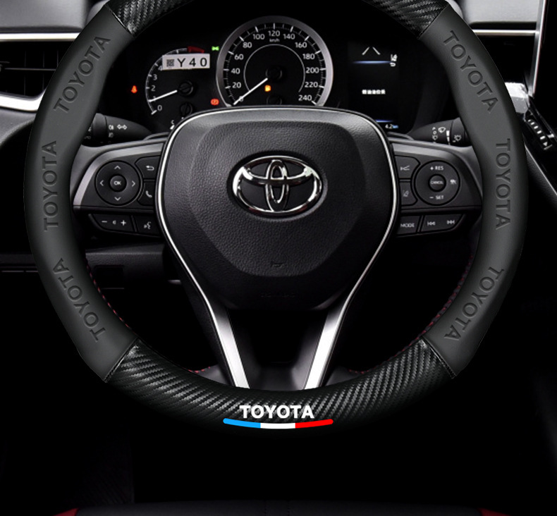 Suitable for Toyota Steering Wheel Cover Corolla Ralink Camry Asia Dragon Rav4 Highlander Leather Handle Cover Anti-Slip
