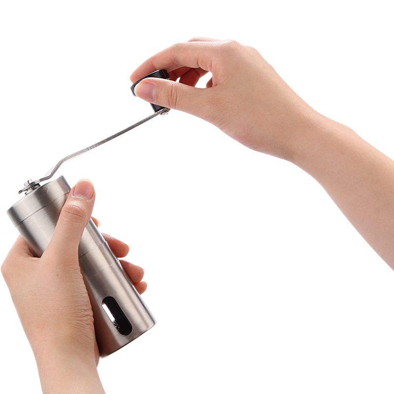 Factory Direct Supply Amazon Stainless Steel Hand-Cranked Coffee Grinder in Stock