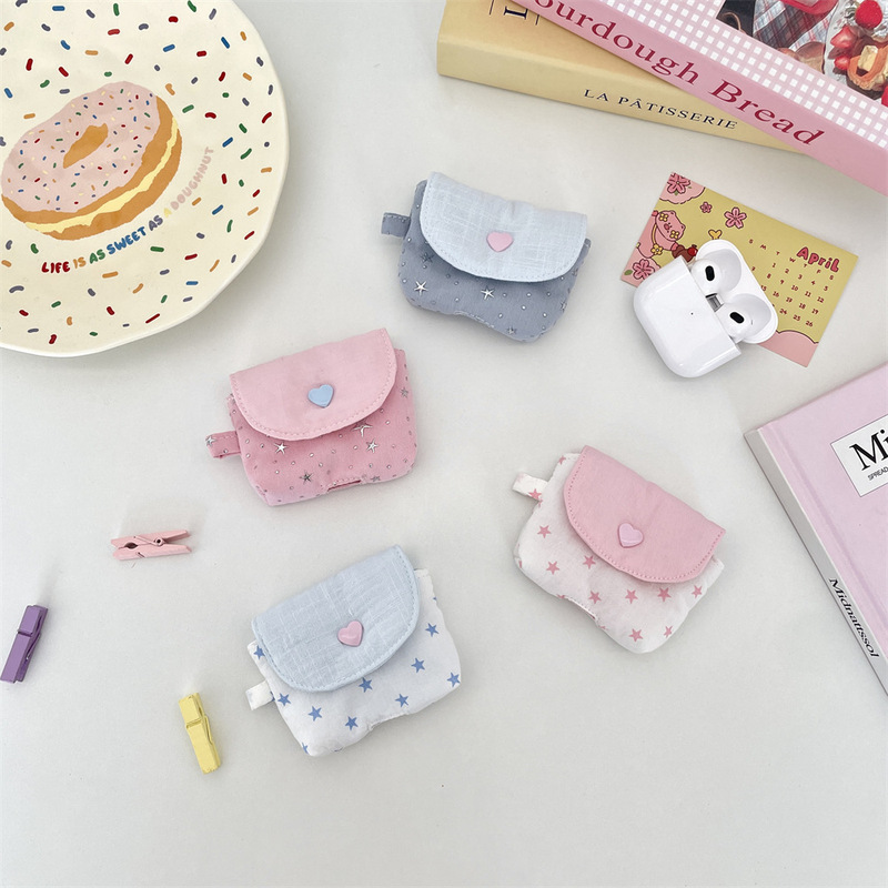 5992 Ins Star Sequin Headphone Bag Suitable for Apple Wireless Bluetooth Headphone Bag Storage Protective Cover Soft Shell