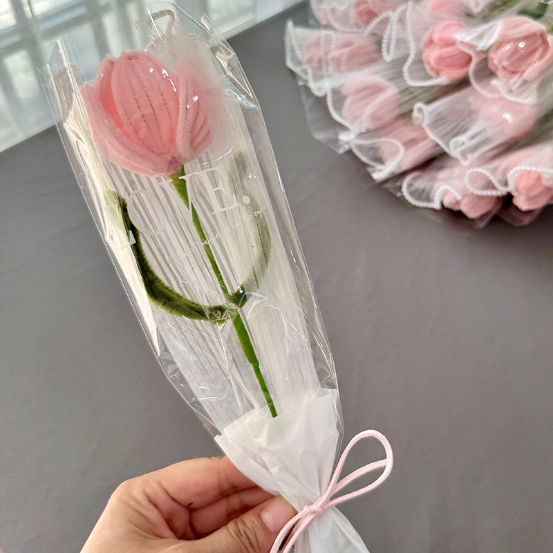 ツイストチューリップの花束手作りDIY材料包ヒマワリ教師の日にクラスメートに七夕祭りのプレゼントを贈る|undefined