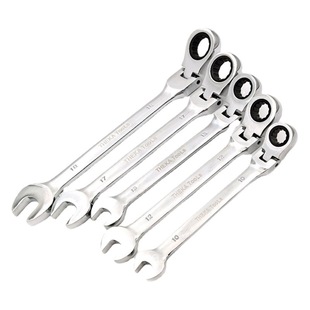 Two-way movable head open ratchet plank 72 tooth mirror quick manual dual-purpose ratchet wrench open-end wrench