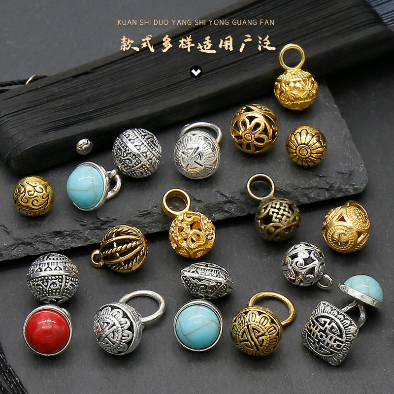 Hanfu High-end Style Cheongsam Women's Ethnic Retro Button Fragrant Style Button Small Coat Metal Button Button Button Pearl