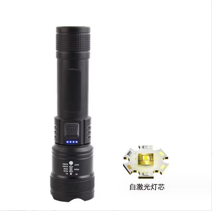 TY908 transfronteriza linterna LED luz fuerte carga al aire libre súper brillante USB telescópica Enfoque de emergencia linterna del hogar