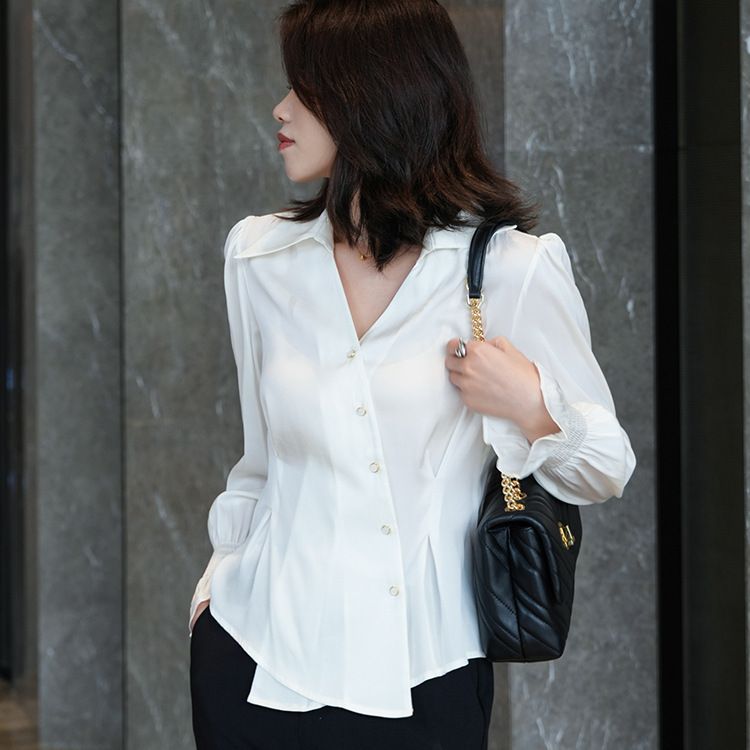 Spring silk professional shirt